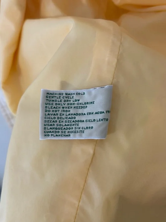 Vintage 90’s Butter Yellow St.John's Bay Hooded Anorak Utility Jacket Womens M - Picture 9 of 14